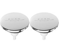 Wirquin 30724024 Clapet de Baignoire et lavabo pour vidage Quick-clac, chromé (Lot de 2)