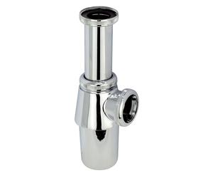 Wirquin 30724027 Siphon Lavabo Ø32 mm Laiton Chromé | Design, étanche, anti-odeurs, installation facile, réglable, entretien facile, accessible si bouchage