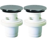 Wirquin 30724029 Bonde de lavabo Quick-Clac à clapet, chromé, Gris (Lot de 2)