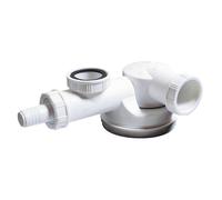 Wirquin 30724276 Siphon évier gain de place Ø40 Espace avec garde d'eau 50 mm, blanc