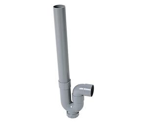 Wirquin 30724286 Siphon pour machine à laver simple entrée avec sortie horizontale, gris