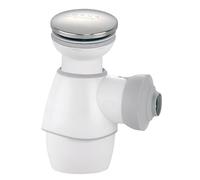 Wirquin 30724383 Kit bonde et Siphon Quick-Clac pour lavabo ou évier ⌀32-40 mm avec clapet recouvrant chromé