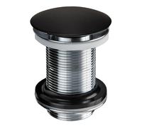 Wirquin 30724565 Bonde de lavabo universelle design Quick Clac en laiton, noir mat