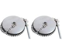 Wirquin 39204004 Bouchon D57 avec enjoliveur en métal et chaînette L300 mm pour évacuation, chromé (Lot de 2)