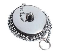 Wirquin 39210002 Bouchon avec enjoliveur en métal et avec chaînette, chromé
