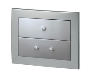 Wirquin 55719671 Plaque de commande wc suspendu Egal chromé avec système double chasse