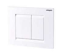 Wirquin 55720347 Plaque de déclenchement WC Essential Blanche en ABS, double chasse