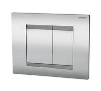 Wirquin 55720349 Plaque de déclenchement WC Essential grise en ABS, double chasse