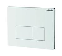 Wirquin 55720350 Plaque de déclenchement WC Design blanche en PMMA, double chasse