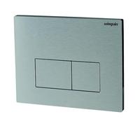 Wirquin 55720351 Plaque de Déclenchement Design Grise | Aluminium brossé, double chasse, économie d'eau, installation facile, fabriqué en France