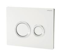 Wirquin 55721304 Plaque de déclenchement WC Hoop Blanche en PMMA, double chasse
