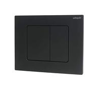 Wirquin 55722889 Plaque de commande wc suspendu double chasse Square noire compatible avec les bâti-supports Wirquin Lineo et Smart