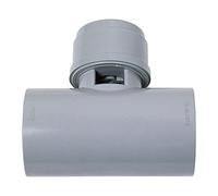 Wirquin 70724298 Anti-vide en T pour tube D40 en PVC gris, système anti-désiphonage et anti-odeurs