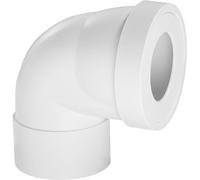 Wirquin 71020102 Pipe WC Rigide Courte coudée Femelle de diamètre 100 mm à Coller, Blanc, 45 mm