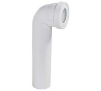 Wirquin Pipe d'évacuation WC 71060101 – Rigide coudée longue mâle 100 mm blanc à coller
