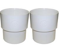 Wirquin 71090001 Adaptateur pour pipe WC F100/M93, blanc (Lot de 2)