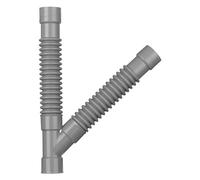 Wirquin 79012001 Raccord wc souple universel magicoude en Y D32, à coller pour évacuation, gris