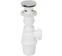 WIRQUIN Bonde lavabo Quick-Clac chromé sans trop-plein avec siphon NF Chromé G
