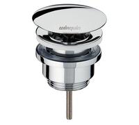 Wirquin 30723420 Bonde de lavabo universelle en laiton avec dôme fixe et vis centrale, chromé