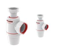 Wirquin lot de 2 siphons lavabo zéro fuite : 1 siphon Néo ⌀32 mm + 1 siphon Néo Air ⌀40 mm