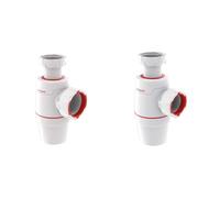 Wirquin lot de 2 siphons Néo zéro fuite : 1 siphon lavabo ⌀32 mm + 1 siphon évier ⌀40 mm