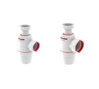 Wirquin lot de 2 siphons zéro fuite : 1 siphon Néo lavabo ⌀32 mm + 1 siphon Néo Air évier ⌀40 mm