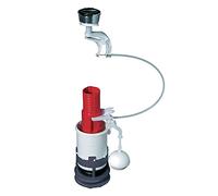 Wirquin MWS00 Mécanisme chasse d'eau wc double chasse avec bouton poussoir à câble MW, gris