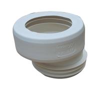 Wirquin RA374 Manchon Longueur 95 mm à Emboîter Sortie Droite à Lèvres | Raccordement cuvette canalisation, souple, PVC, fabriqué en France, blanc