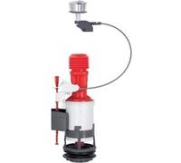 Wirquin MD+00 Mécanisme chasse d'eau wc simple chasse à câble MD, gris et rouge