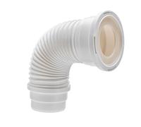 Wirquin RWC1090 Pipe wc Soupless flexible, longue ajustement 275 à 525 mm, à coller pour évacuation toilette, blanc