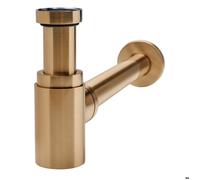 Wirquin Siphon lavabo design Linéis mini laiton or brossé