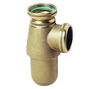 Wirquin SL501C Siphon d'évier classique ⌀40 mm en laiton réglable en hauteur, blanc