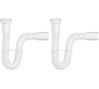 Wirquin SP1101 Siphon d'évier extensible ⌀40 mm, blanc (Lot de 2)