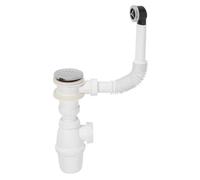 Wirquin SP50199 Quick-clac Bonde chrome avec trop-plein + Siphon + Clapet
