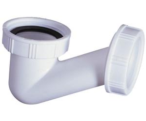 Wirquin SP601 Siphon de baignoire, blanc | Gain de place, fabriqué en France, blanc