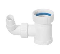 Wirquin SP9431S Tube avec raccord machine à laver coudée 1"1/2 à sortie droite, blanc