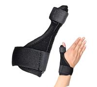 WIRZUL Tuteur Pouce, Tuteur Carpien Tunnel 2 en 1 pou Doigts, Tendinite, Soulagement de la Douleur du Tunnel Carpien et Distorsion du Pouce（noir）