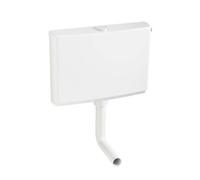Wisa 570 Réservoir de chasse d'eau de WC extrêmement plat - Position basse - Avec bouton de chasse d'eau - Blanc
