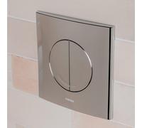 Wisa Argos Plaque de commande carrée en plastique 16x16cm double chasse DF chrome brillant 8050414651