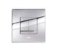 Wisa Delos Plaque de commande 16x16cm carré avec chasse d'eau double en plastique chrome brillant 8050415651