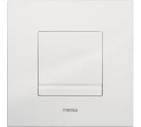 Wisa Delos Plaque de commande 16x16cm carré en plastique avec interrupteur Blanc 8050415501