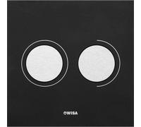 Wisa Luga plaque de commande aluminium pneumatique 16x16cm avec double chasse pour élément WC XS noir 8050419738