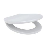 WISA (une marque de Fluidmaster) Libra Siège de toilette universel, WC monté au sol et WC suspendu au mur, résistant aux rayures et à l'usure, Duroplast