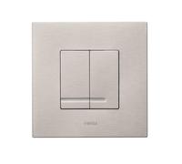 Wisa XS plaque de commande dualflush plastique mat brossé