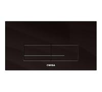 Wisa XT plaque de commande dualflush en verre noir 8050421238