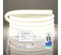 Wisada 220V Néon Ruban à LED 15m,288LEDs/M Neon COB LED Strip Light,23 clés IR Dimmable Rope Lights,750W Flex Waterproof Neon Bande Lumineuse for Indoors Bedroom TV Backlight Cabinets DIY Decor