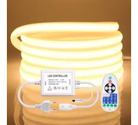 Wisada 220V Néon Ruban à LED 8m,288LEDs/M Neon COB LED Strip Light,23 clés IR Dimmable Rope Lights,750W Flex Waterproof Neon Bande Lumineuse for Indoors Bedroom TV Backlight Cabinets DIY Decor