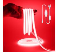 Wisada 6m COB Bande LED Néon 220 V,288 LEDs/m Bandes à LED Flexible Lumineuse Néon Haute Densité Super Lumineuse,Bande Lumineuse Silicone IP73 Etanche pour DIY Chambre,Cuisine,Maison Décoration