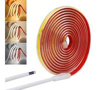 Wisada Bande LED COB 220V Flexible - 240 LEDs/m, IP65 Imperméable, Haute Luminosité Sans Points - Décoration Plafond, Cuisine, Salon, Meuble (Lumière blanche (6000-6500K), 1M)