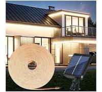 Wisada Guirlande Solaire RGB 2m 320 LED avec Télécommande - Lampe Néon Solaire Exterieur IP67 Batterie 7200mAh 30H Autonomie Charge USB Type C pour Jardin Terrasse Fête Naturel